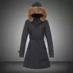 doudoune moncler chery femmes city mode cloak col fourrure noir